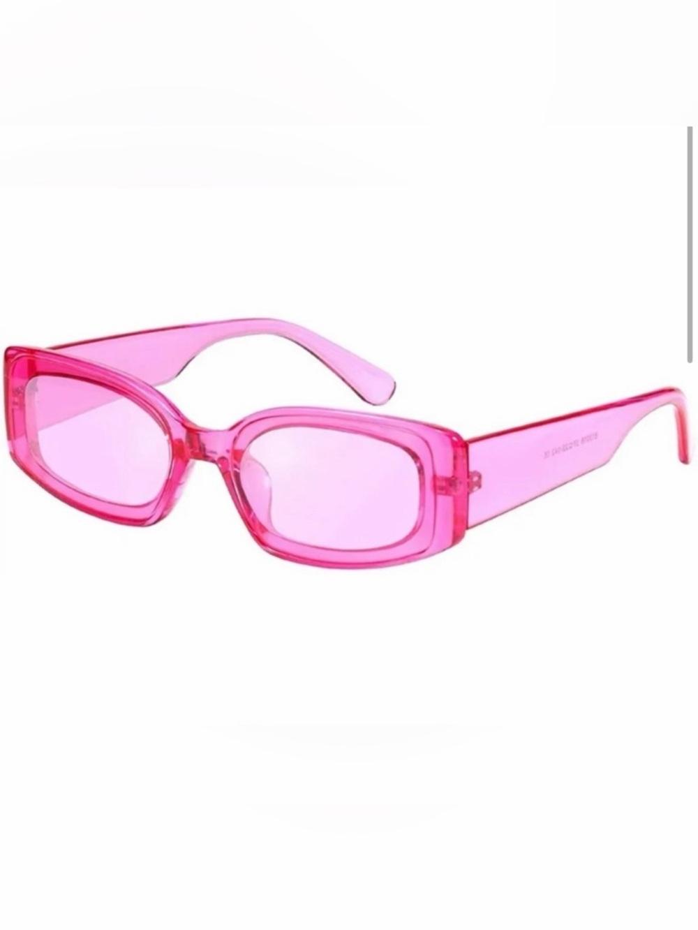 Hot Pink Women's Rectangular Fashion Sunglasses